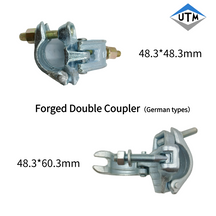 La norme EN74 a forgé le type allemand de double coupleur à angle droit d'échafaudage 