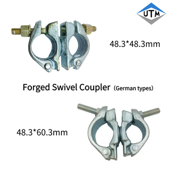 Type allemand coupleur pivotant galvanisé à chaud de BS1139 48.3mm Q235