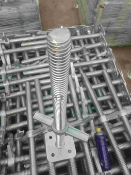 Cric à vis pivotant d'échafaudage de 600 mm pour système d'échafaudage