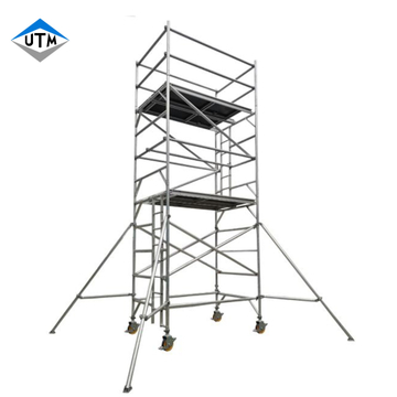OEM portable 3m-15m Échafaudage Mobile Aluminium Tour d'échafaudage avec lanceur