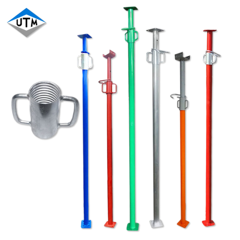 Poteau d'étayage réglable galvanisé par Porp en acier de cric d'Acrow d'accessoires d'échafaudage résistants de type espagnol