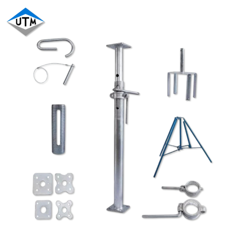 Support de tuyau d'échafaudage, prix en Chine, support en acier, accessoires réglables Acrow, vérins de 800 à 4500 mm de longueur