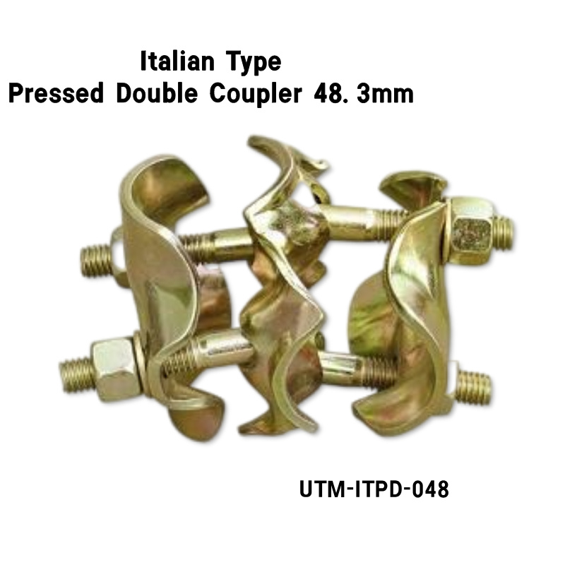 Double coupleur d\'échafaudage pressé de type italien 48,3 mm