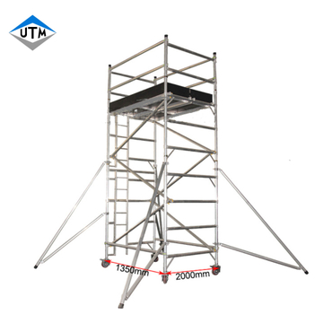 OEM portable 3m-15m Échafaudage Mobile Aluminium Tour d'échafaudage avec lanceur