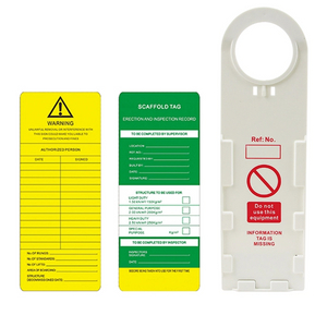 Étiquette faite sur commande d'inspection d'échafaudage d'avertissement et de verrouillage de sécurité