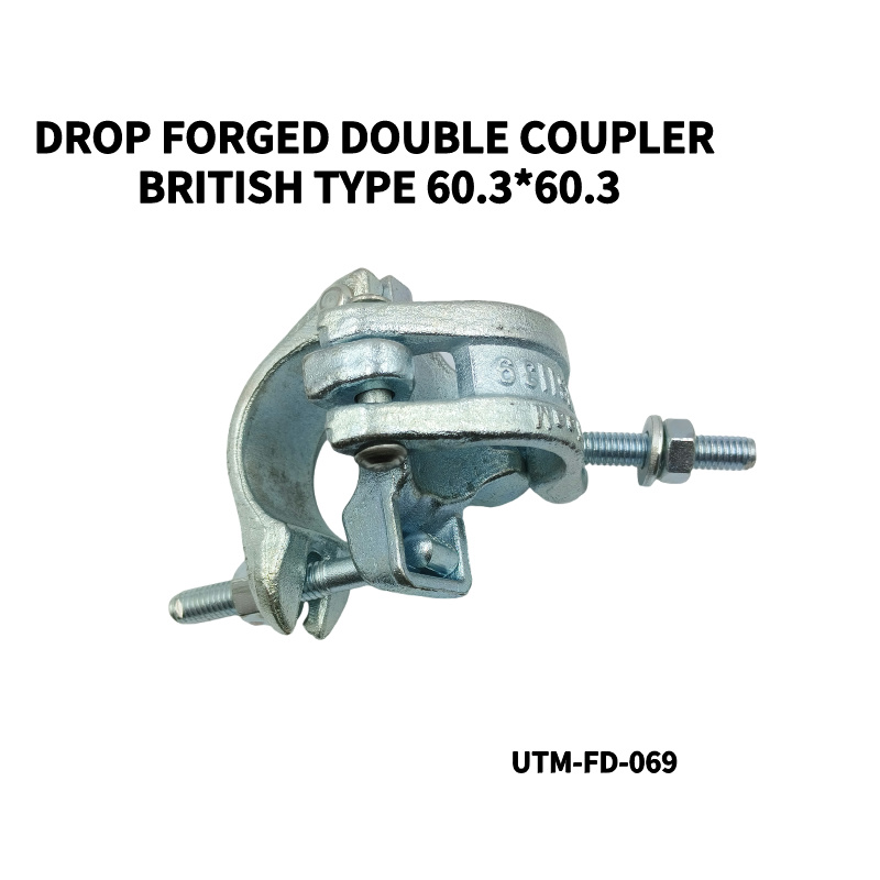 Type britannique de double coupleur forgé par baisse de 60.3*60.3mm